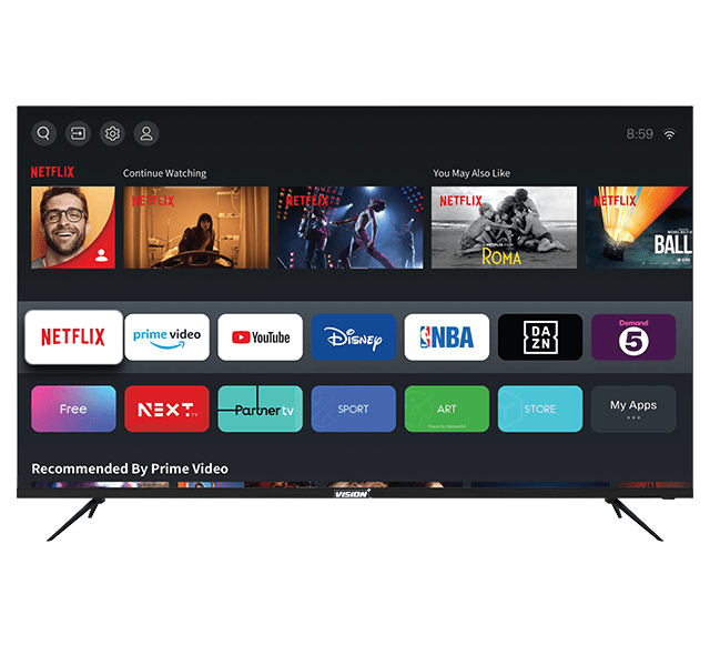 Buy 65″ 4K Frameless V+ OS Smart TV Online in Kenya