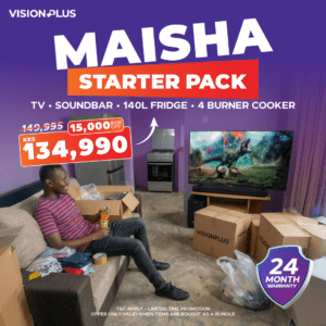 Maisha Starter Pack | TV, Soundbar, Cooker, Fridge